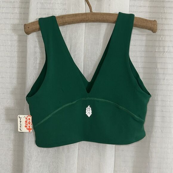 free people XL Green Never Better Movement Active Crop Sleeveless Camisole - Picture 9 of 13